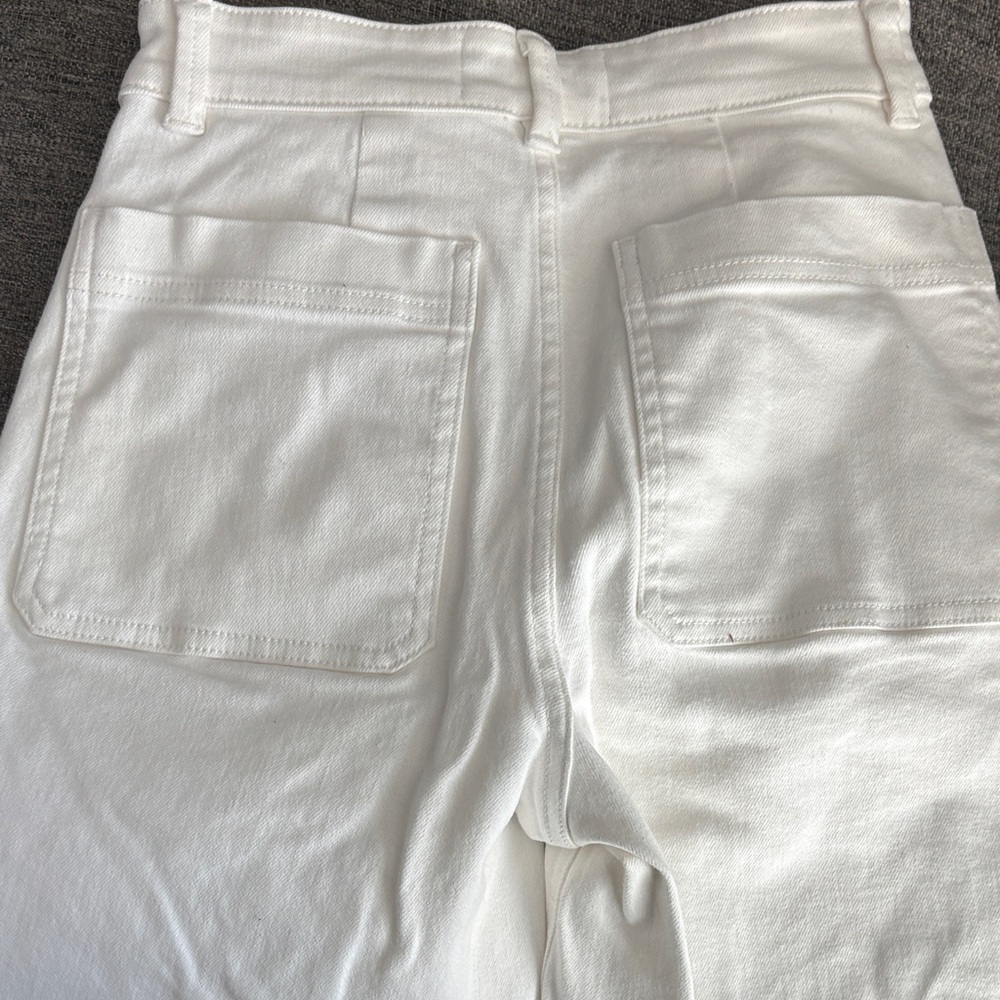 Everlane Cream High-Waist Trousers - Picture 3 of 6